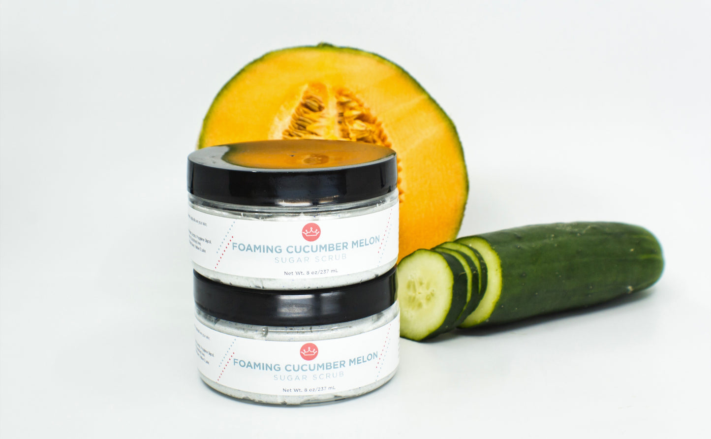 Foaming Cucumber Melon Sugar Scrub (Large- 8 oz)