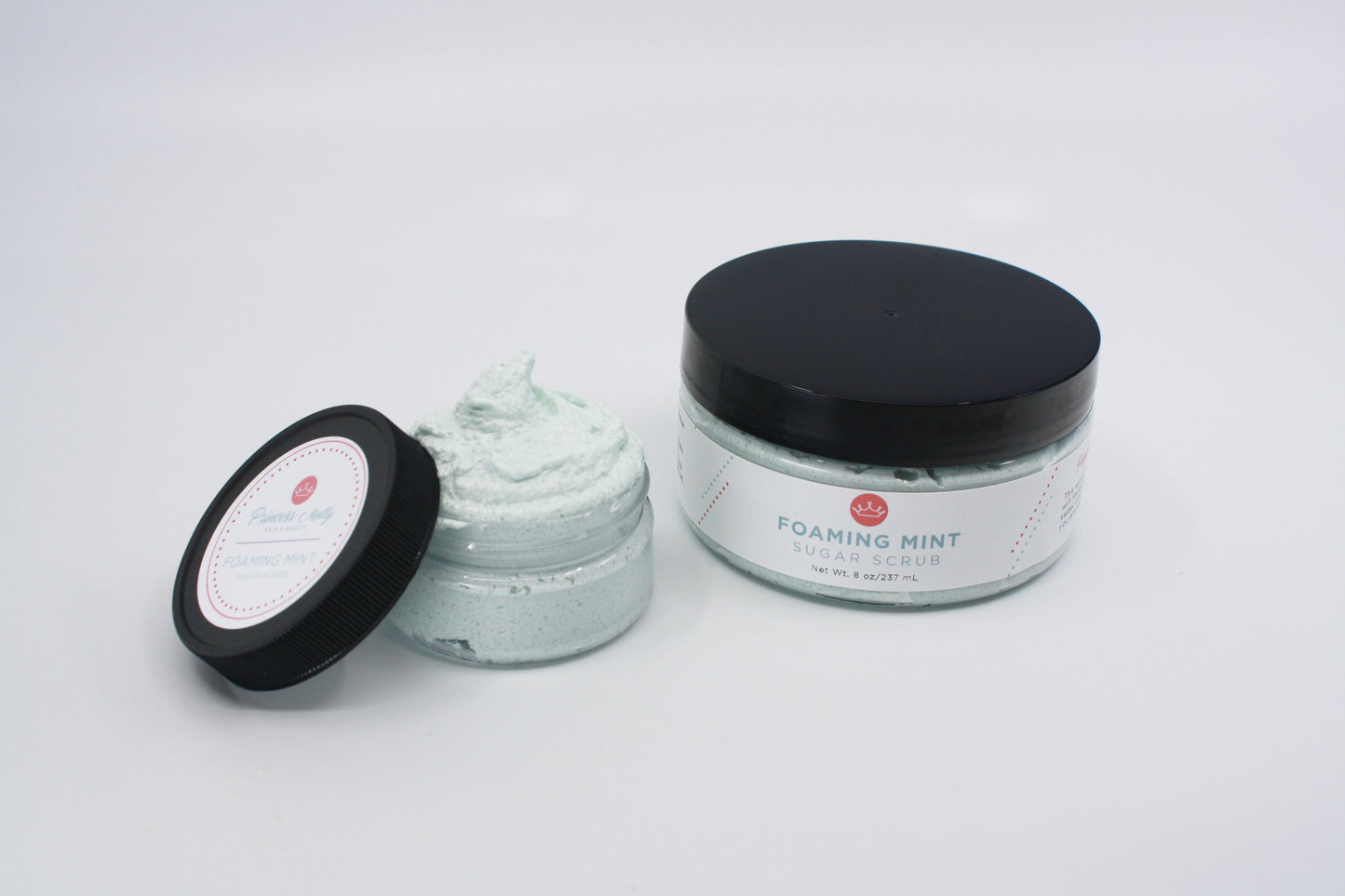 Foaming Mint Sugar Scrub (Large- 8 oz)