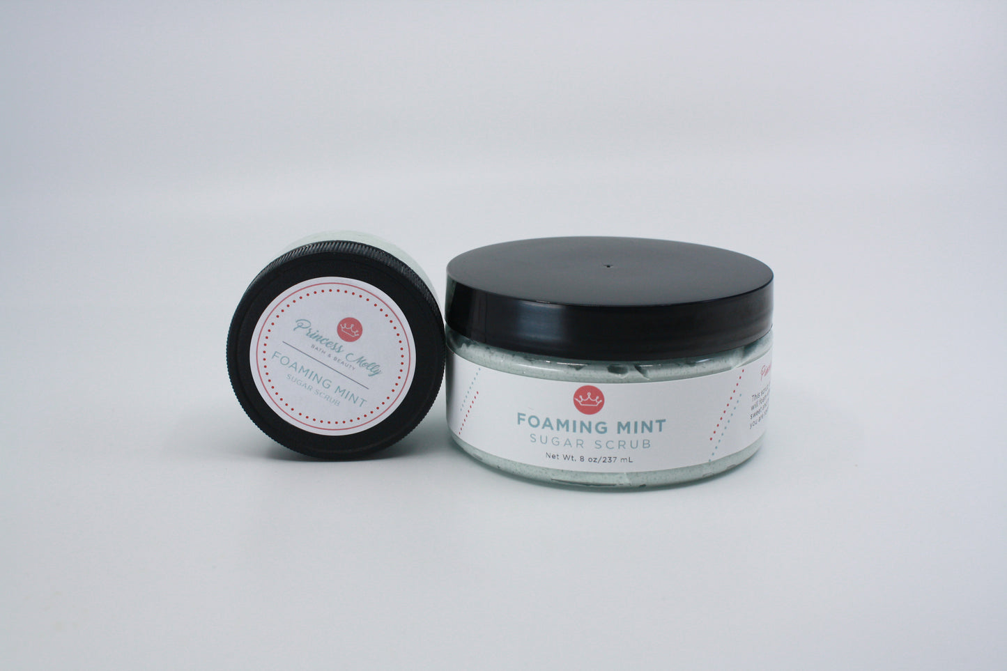 Foaming Mint Sugar Scrub (Large- 8 oz)