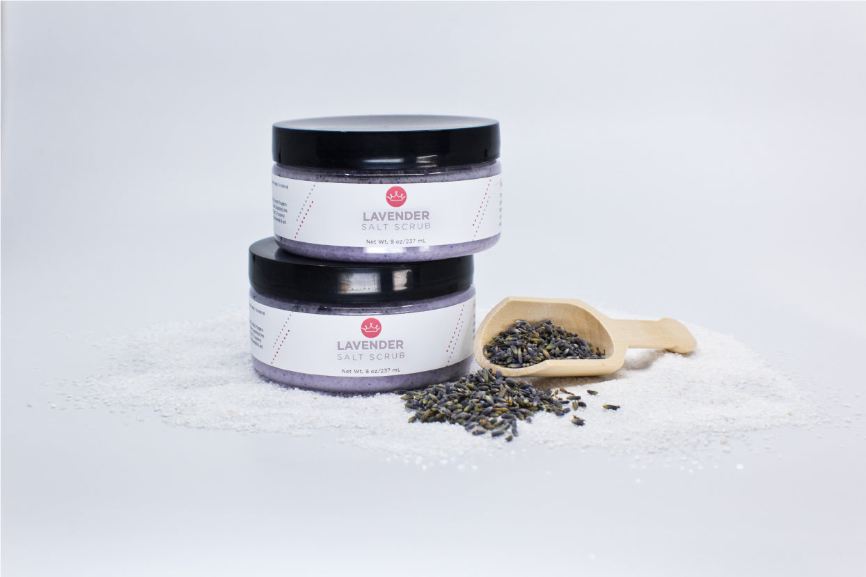 Lavender Salt Scrub (Large- 8 oz)