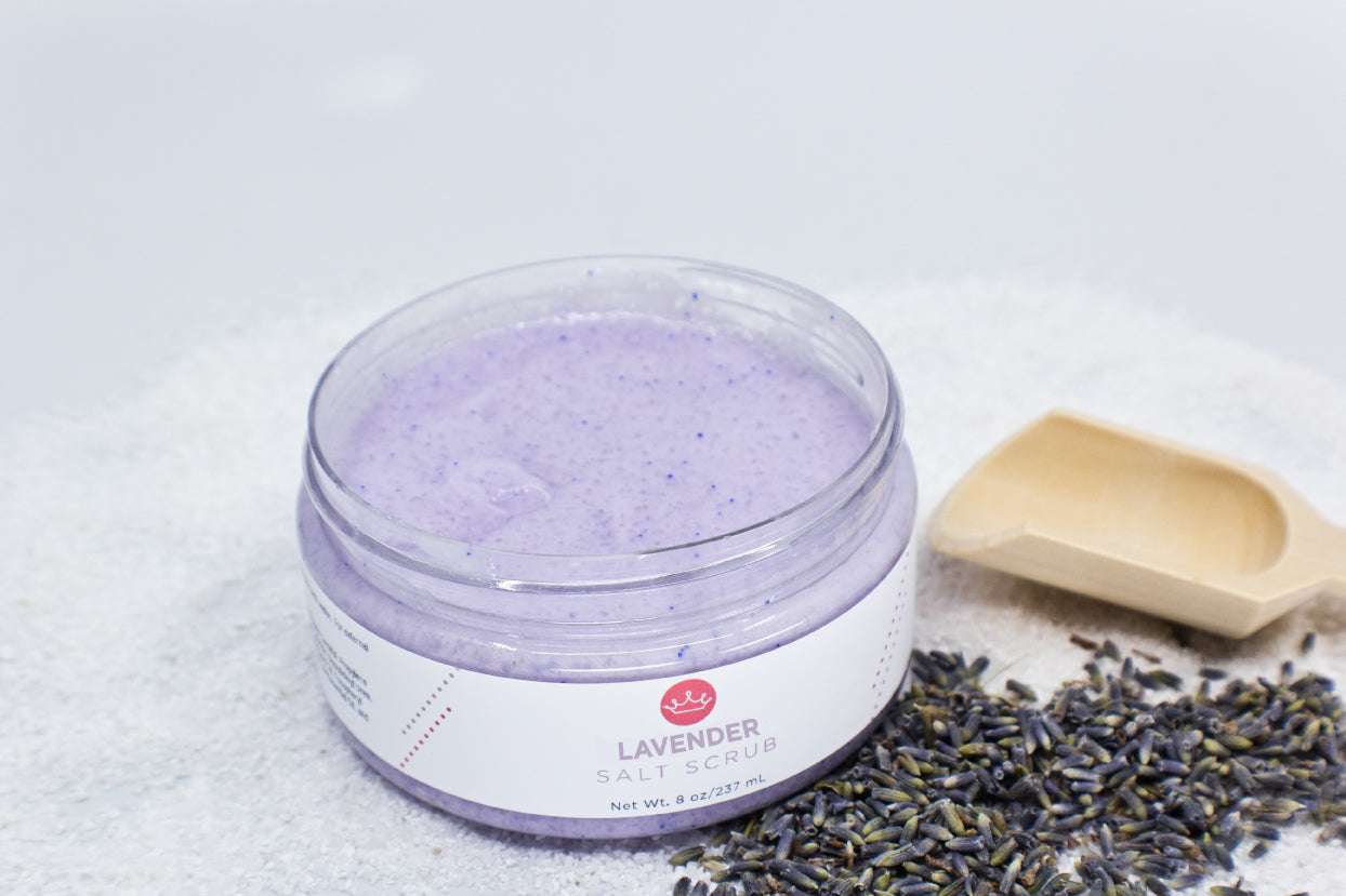 Lavender Salt Scrub (Large- 8 oz)