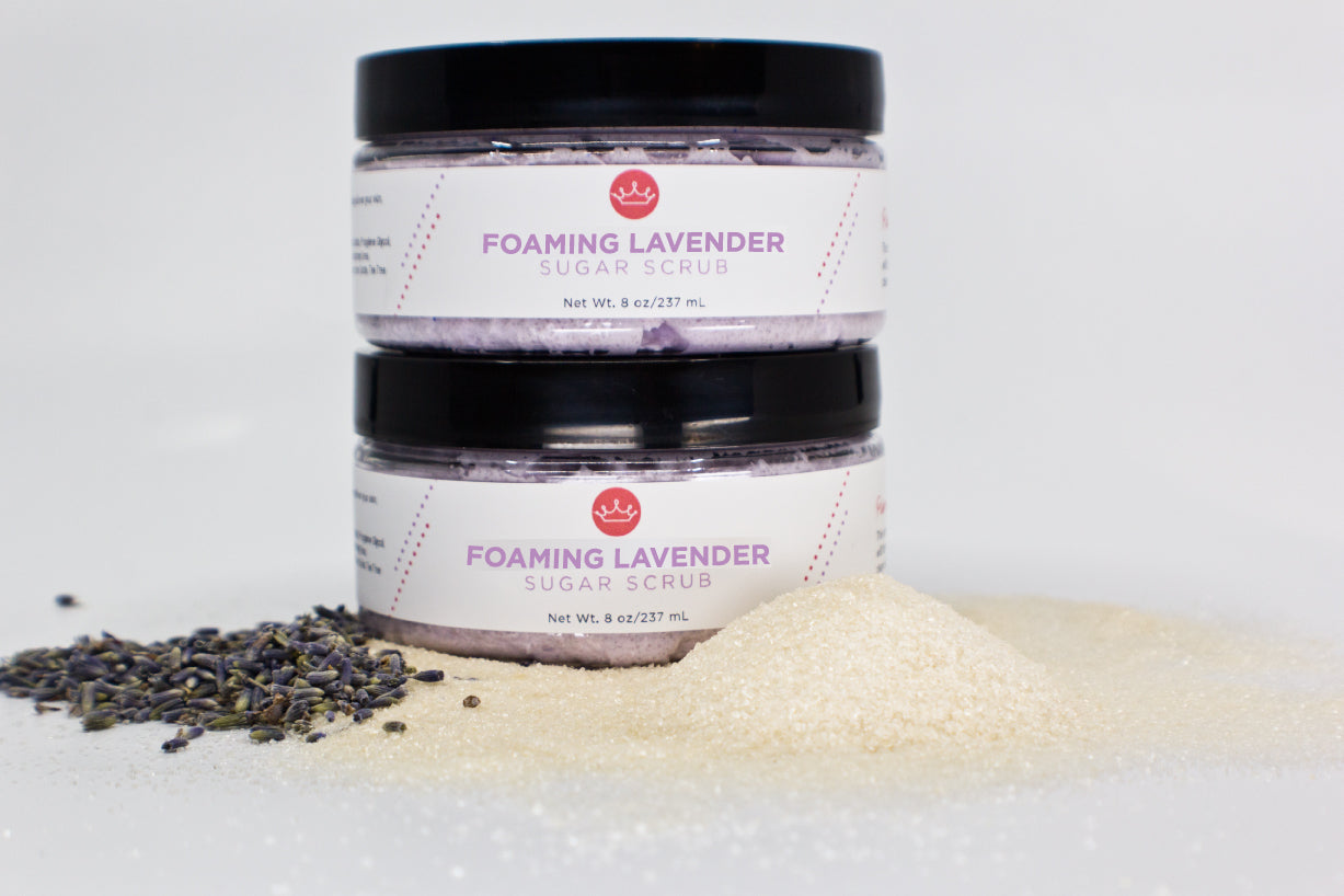 Foaming Lavender Sugar Scrub (Large- 8 oz)
