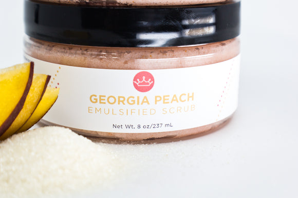 Georgia Peach Emulsified Sugar Scrub (Large- 8 oz)
