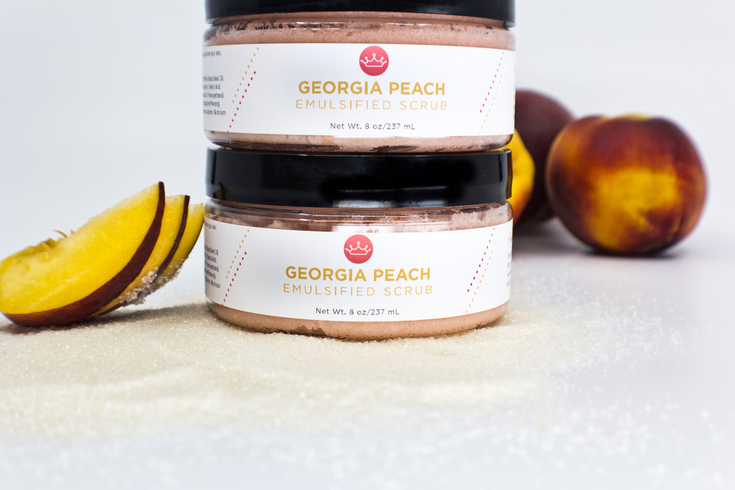 Georgia Peach Emulsified Sugar Scrub (Large- 8 oz)