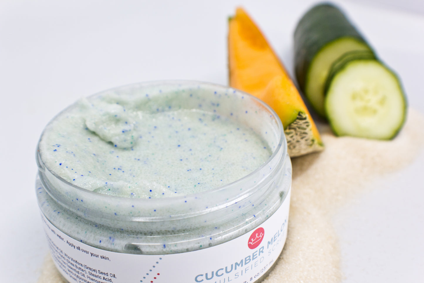 Cucumber Melon Emulsified Sugar Scrub (Large- 8 oz)